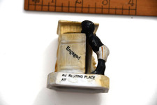 VINTAGE FAIRING CERAMIC  'MY RESTING PLACE' OUTDOOR TOILET SHED