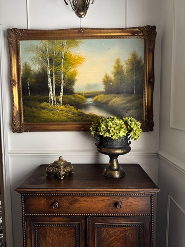Vintage large landscape - vintage, oil