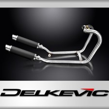 Triumph Thruxton 1200 R/RS 2016-24 Full Exhaust 2-2 350mm Round Carbon Silencers