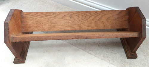Large vintage oak book - , trough