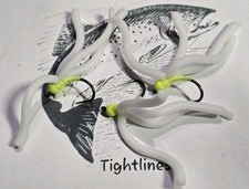 3 x WHITE SQUIRMY SPIDER WORMS