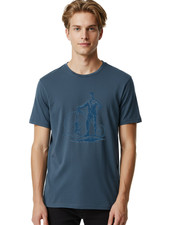 Old-Fashioned Gentleman&Bicycle 2 Men Graphic Tee,100% Cotton,Casual Summer Wear