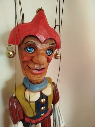Puppet court jester handmade - court,
