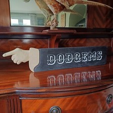 Dodgems Wooden Sign. Fairground, Circus, Garage, Man Cave, Vintage, Decor.