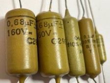 NOS Mullard mustard Capacitors