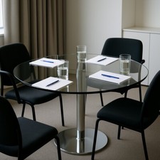 100cm Glass Circular round kitchen Dining Patio coffee table top Home office