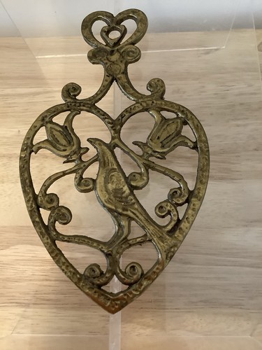 Vintage brass patina footed - vintage,