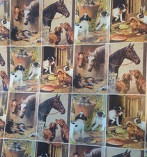 Horses, Cats & Dogs Victorian paintings Gift Wrap Wrapping Paper 4 x Sheets