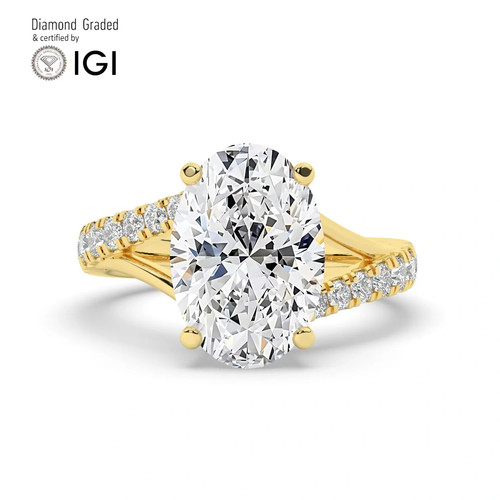 Oval diamond engagement ring - diamond,