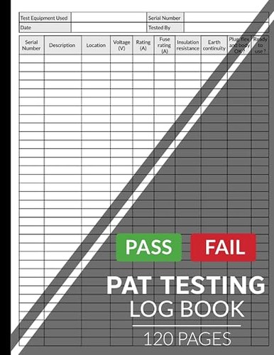 Pat testing log book portable - pat, book: