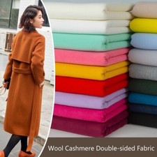 1M Double-sided Faux Wool Cashmere Fabric Jacket Coat Material Thick Cloth