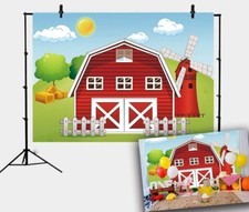 Cartoon Farm Theme Backdrop