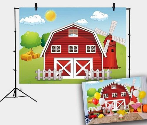 Cartoon farm theme backdrop - cartoon,