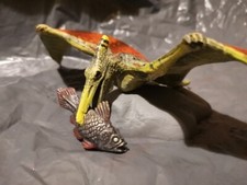 Airfix Pteranodon Built And Painted Dinosaur Model Kit vintage On Diorama Base 