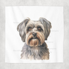 Yorkshire Terrier Face Cloth, Flannel, 100% Cotton, Printed, Dog Lover Gift