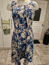 Ladies "SOPHIE GREY/BHS" Multicoloured floral sleeveless fit & flare dress (10)