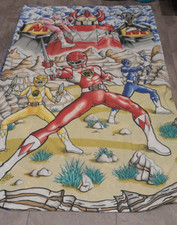 Retro Mighty Morphin Power Rangers Single Duvet Cover 1994 Vintage Bedding 