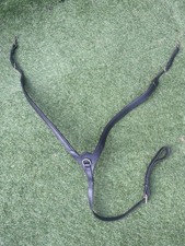 CWD Black Breastplate With Brass Buckles Size 2 Good Condition