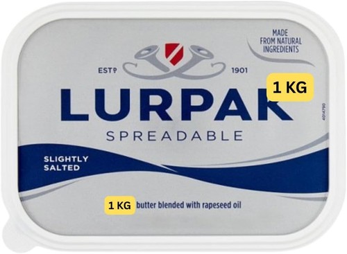 Lurpak 1kg slightly salted - 1kg,