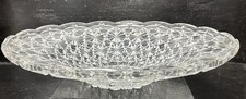 Stunning Vintage Extra Large Ornate Cut Glass 13” Wide Fruit Serving Bowl