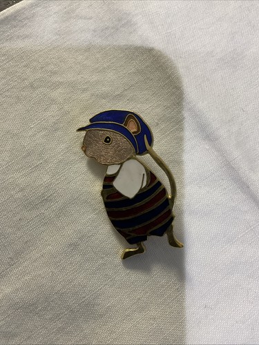 Vintage enamel mouse - vintage,
