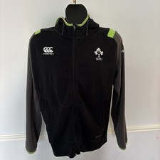CANTERBURY Men's UK Size Large L Green Ireland Rugby Union Zip Jacket