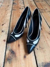 Bottega Veneta Black White Leather Pumps Stiletto Heels Size 5 EU 38 RRP £630