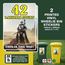 2 Wheelie Bin Stickers -