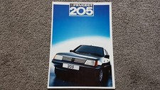 PEUGEOT 205 INC GTI SALES BROCHURE 1986
