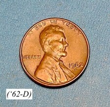 1962-D- LINCOLN 1C PENNY