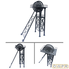 DAPR- OO Gauge Model Railway Scenery Building Kit-Colliery Mining Pit Head Tower