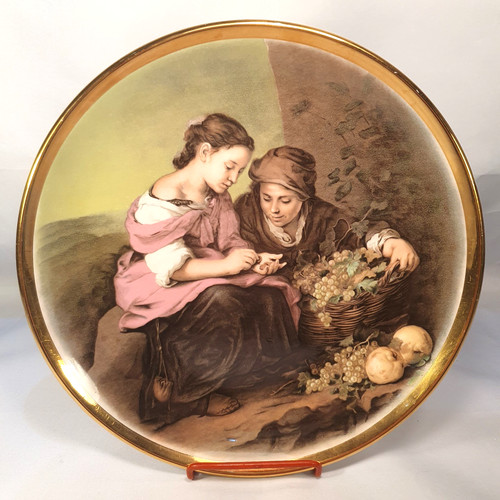 Bone china plate the beggar - bone,