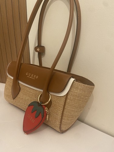 New guess tan straw - tan, tote