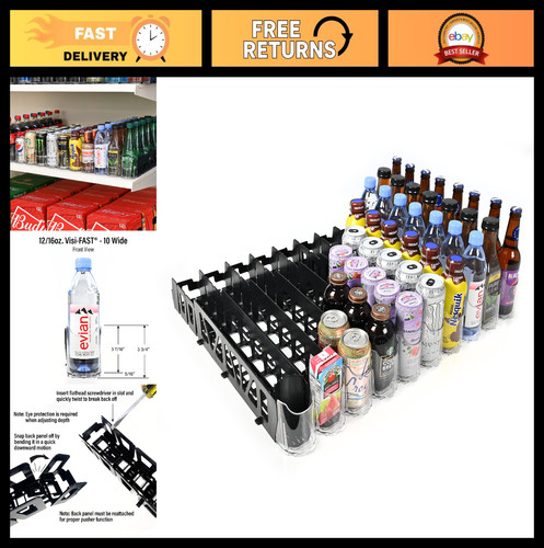 Fridge drink organizer - organizer, push