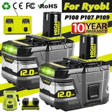 1-2X 18V 6.0Ah For RYOBI P108
