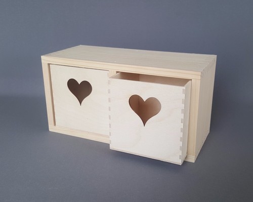 Wooden boxes with two - wooden, drawer
