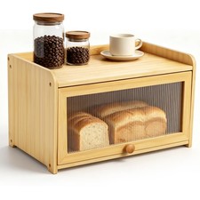Wooden Bread Bin Large Bread