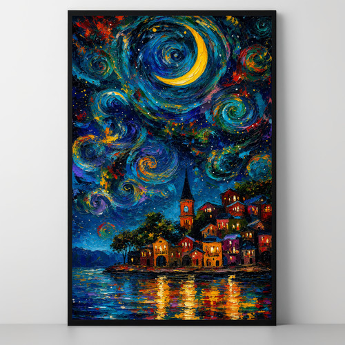 Van gogh style starry - van,