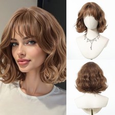 Honey brown synthetic - honey, wigs