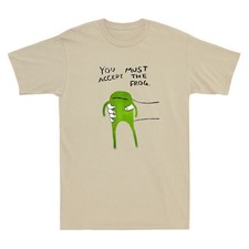 You Must Accept The Frog Funny Frog Meme Quote Retro Men's Short Sleeve T-Shirt