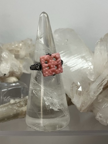 Angel skin coral - , ring