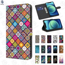 For iPhone Air 16e 16 15 14 Pro Max 13 12 Printed Leather Case Wallet Flip Cover