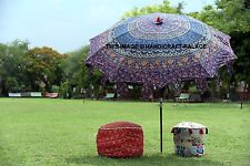 Indian Large Patio Umbrella Mandala Printed Patio Garden Umbrellas Parasol 203cm