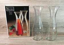 Vintage Bormioli Rocco Bistro 2 Wine Carafes Made In Italy Boxed