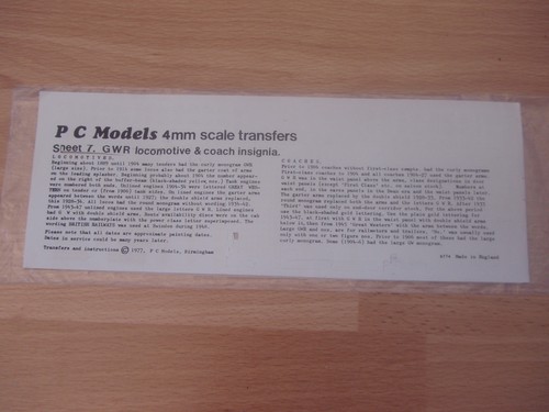 New models sheet gwr - new,