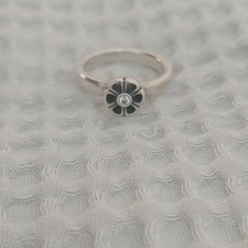 Pandora Sterling Silver Open Daisy Flower Ring With Cubic Zirconia Size O/55