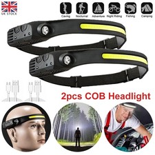 2X Waterproof COB Headlamp