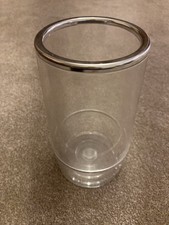 Wine Cooler Acrylic and Chrome Double Wall Wine Chiller Height 23cm Dia 11cm