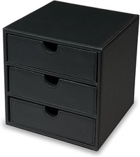 Osco Faux Leather 3-Drawer