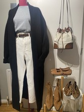 ZARA Black Boiled Wool Long